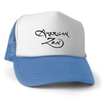 American Zen Trucker Hat Black and White